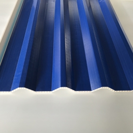 Tôn nhựa PVC rỗng ruột 13mm, 5 sóng
