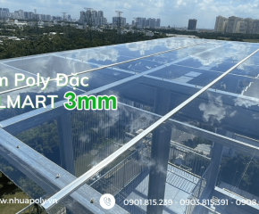 Tấm lợp lấy sáng poly đặc Solmart 3mm giá tốt cho các mái che dân dụng
