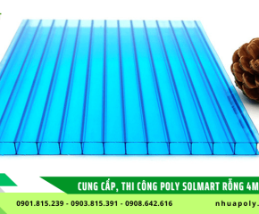 Cung cấp, thi công poly Solmart rỗng 4mm giá rẻ